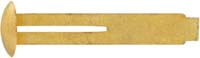 Wedge Key, tiny slanted head, slotted for capture pin, wax cast brass